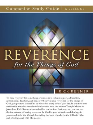 cover image of Reverence for the Things of God Study Guide